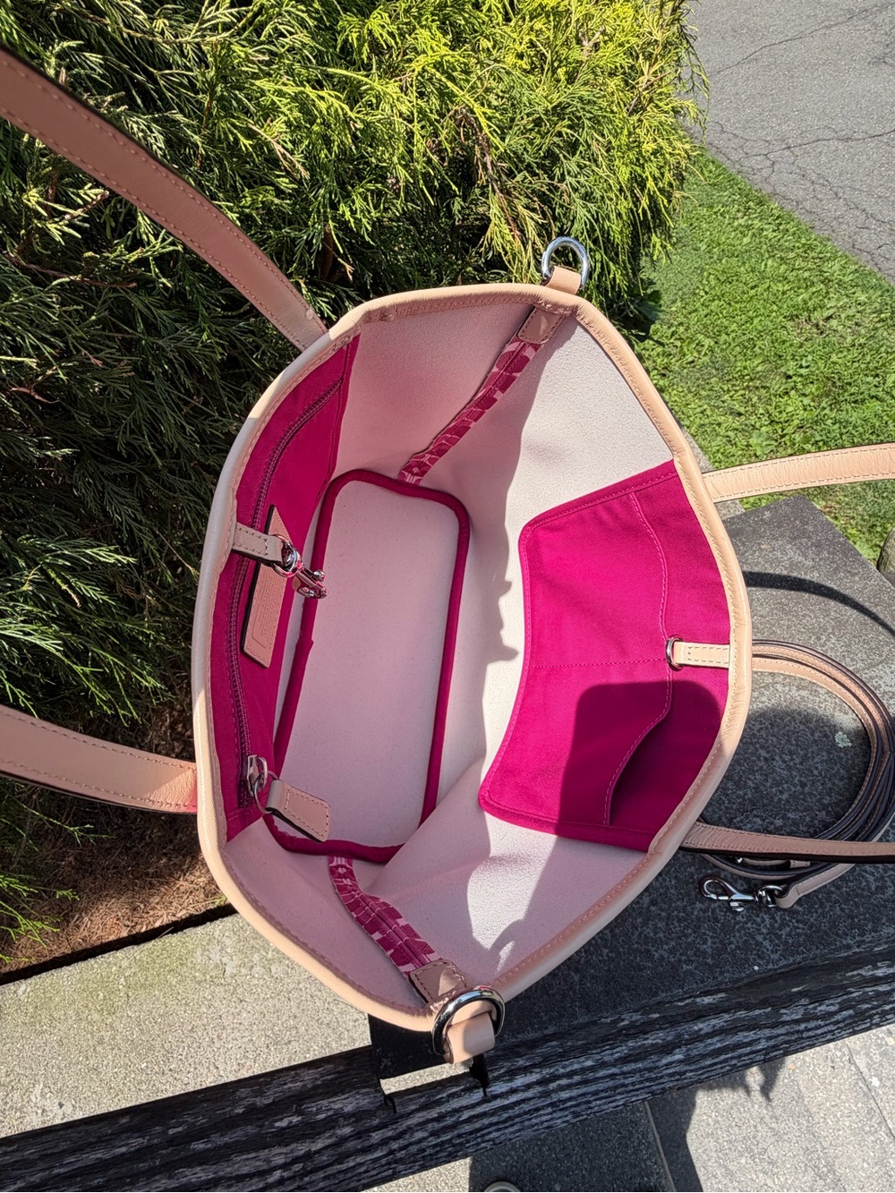 COACH Park Metro Dream C Small Tote F26201 Pink Signature Crossbody NWOT - Picture 12 of 14